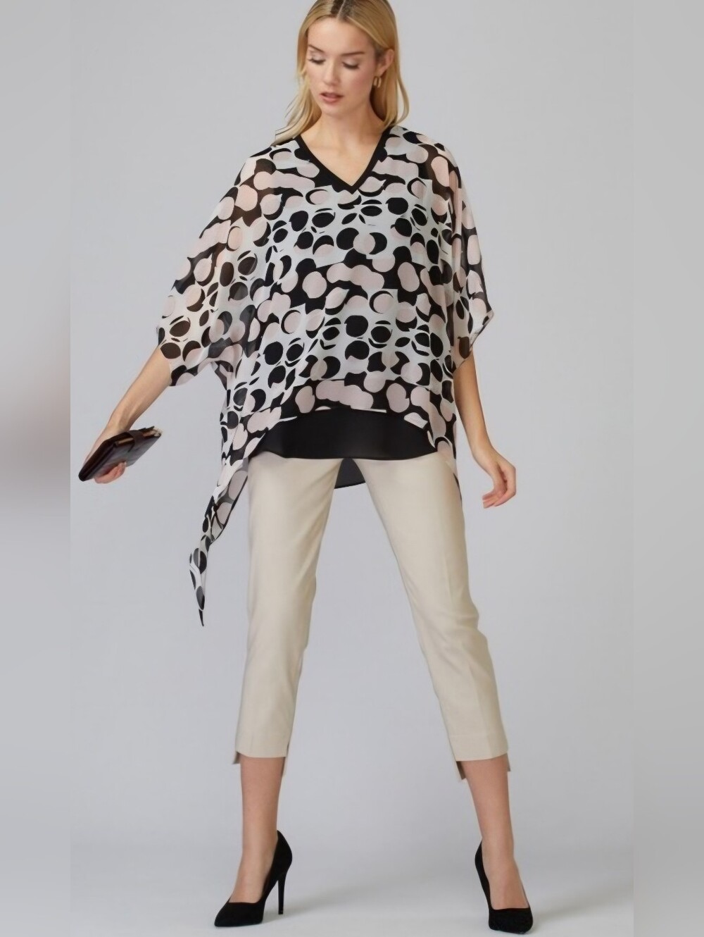 NWT Joseph Ribkoff Polka Dot  Blouse